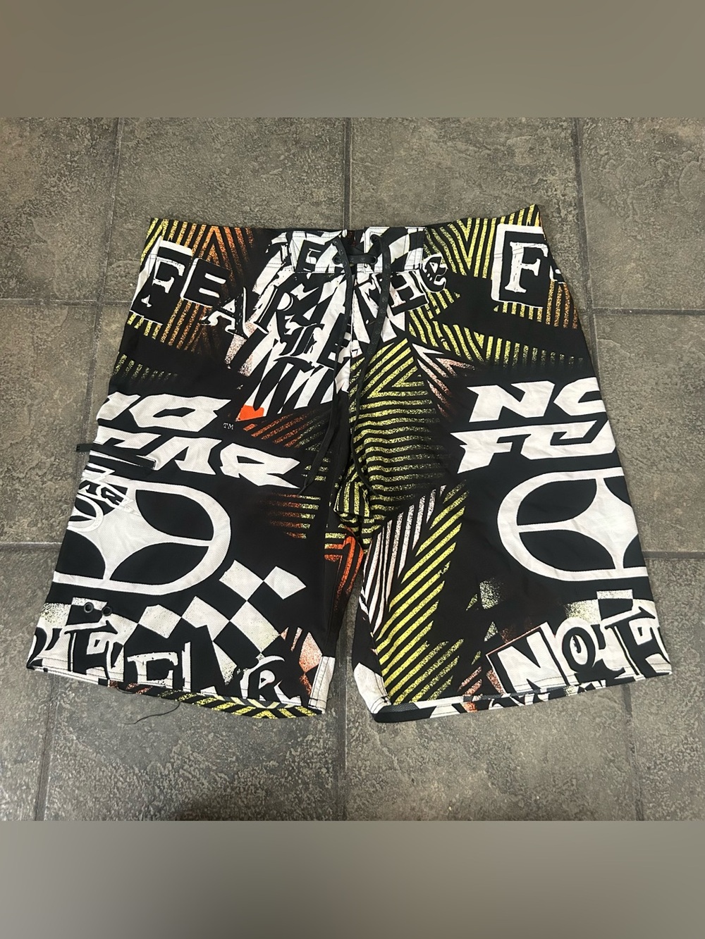 No Fear Men’s Swim Trunks AOP Size 38